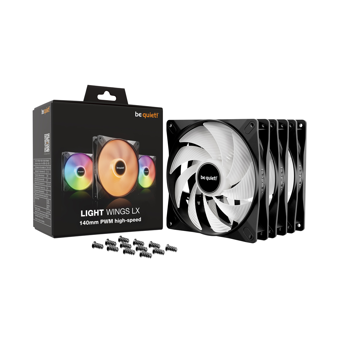 Вентилятор для компьютерного корпуса Bequiet! Light Wings LX 140mm PWM high-speed Triple-pack – купить недорого с доставкой по Алматы и Казахстану