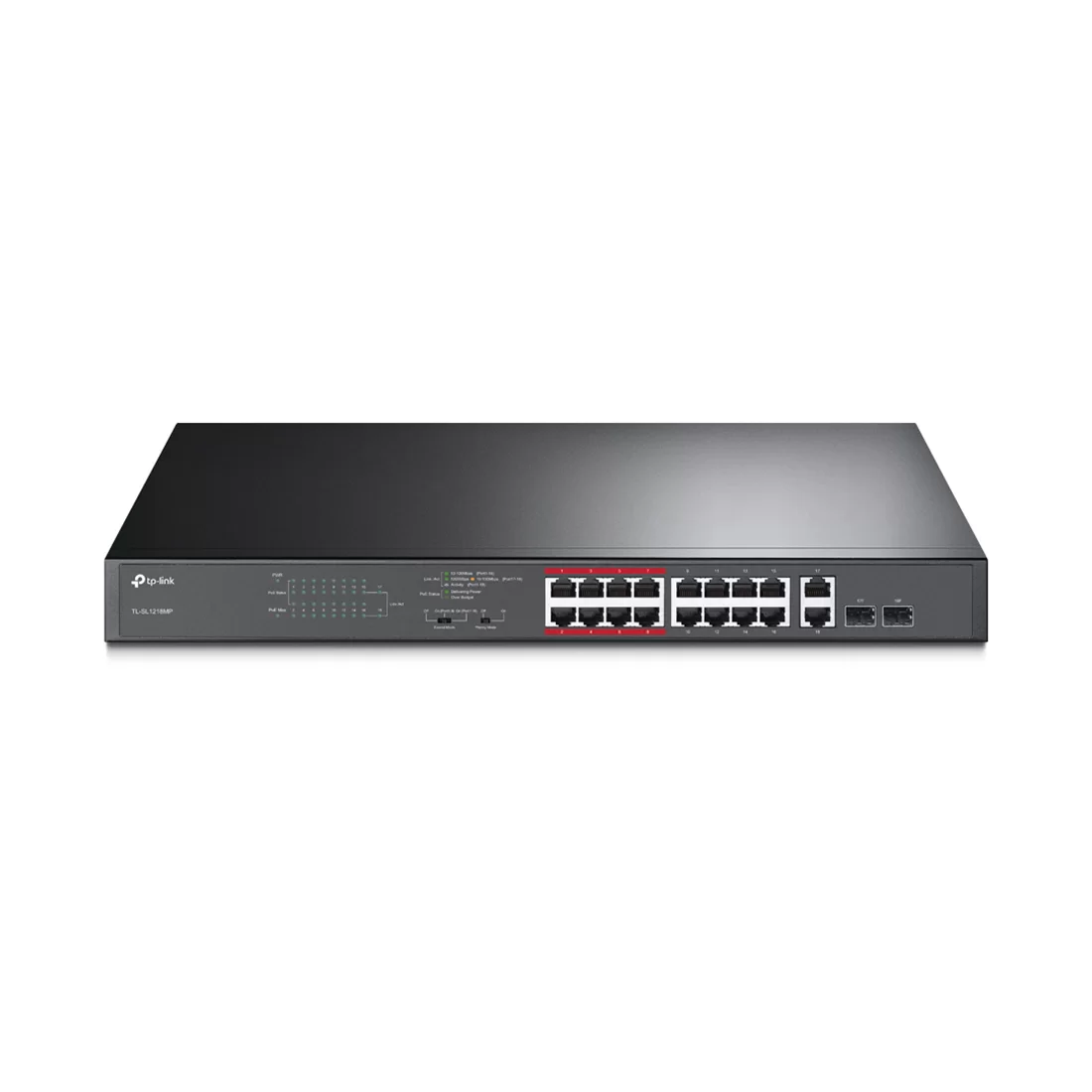 Коммутатор TP-Link TL-SL1218MP, 18 портов 1 Гбит/с, 2×SFP, PoE+, неуправляемый – купить недорого с доставкой по Алматы и Казахстану