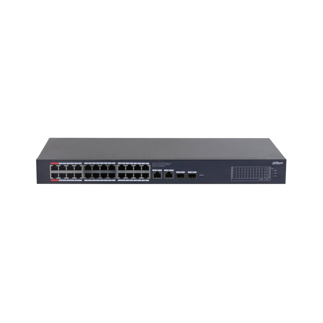 Коммутатор Dahua DH-CS4228-24GT-240, 26 портов 1 Гбит/с, PoE, управляемый L2 – купить недорого с доставкой по Алматы и Казахстану