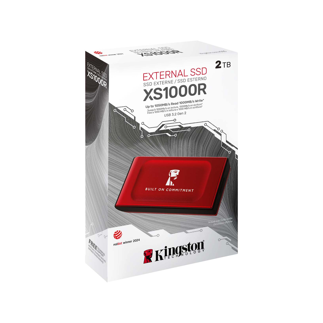 Внешний SSD диск Kingston 2TB XS1000 Красный – купить недорого с доставкой по Алматы и Казахстану