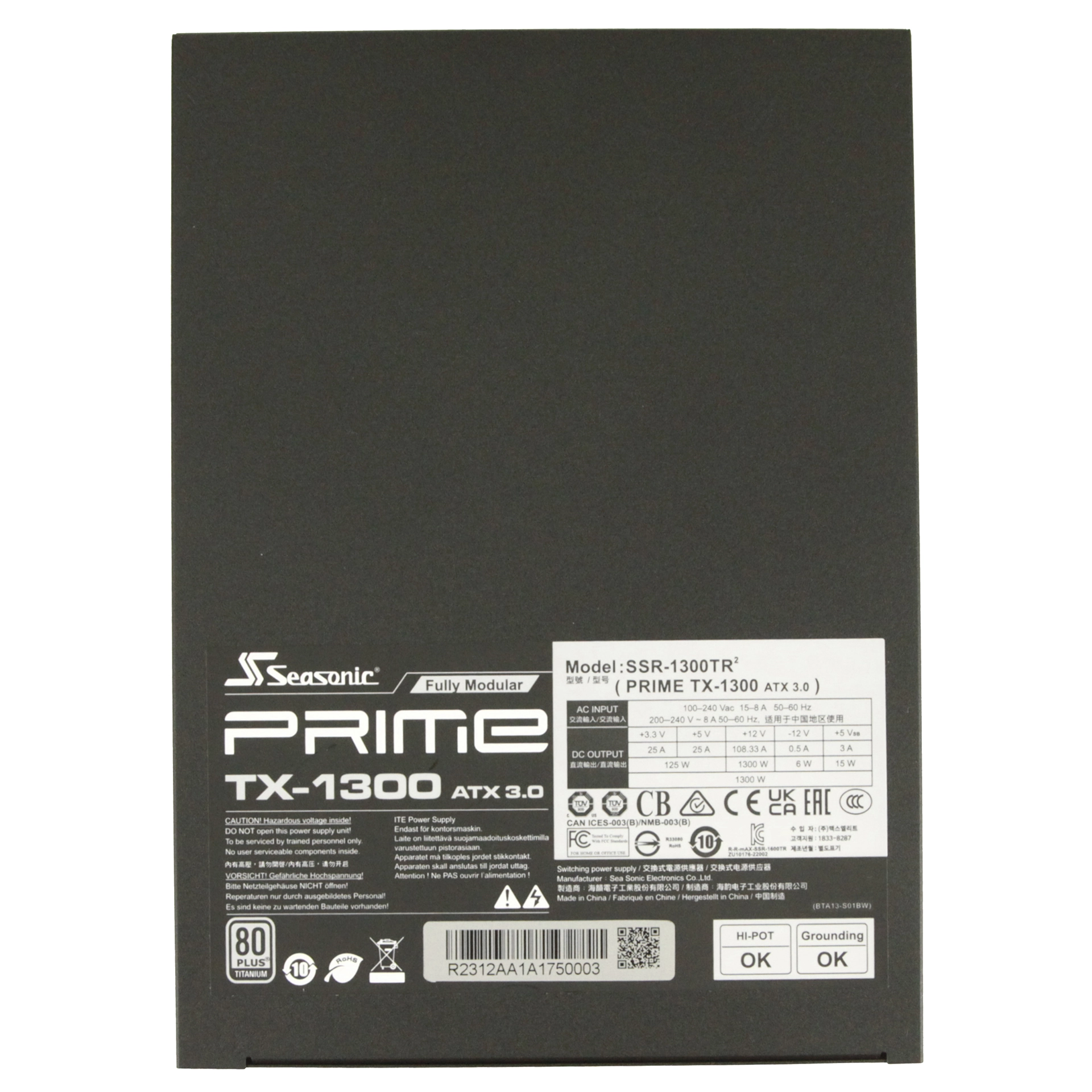 Блок питания Seasonic Prime TX 1300W (SSR-1300TR2) – купить недорого с доставкой по Алматы и Казахстану фото 5