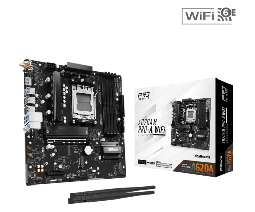 Материнская плата ASRock A620AM PRO-A WIFI AM5 A620 DDR5 Micro ATX