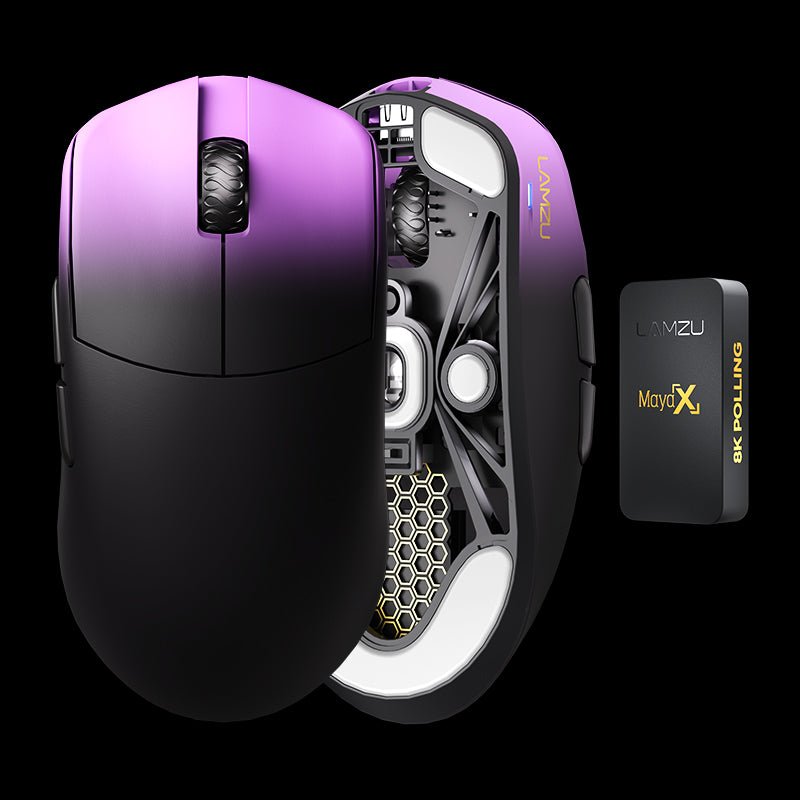 Мышь игровая беспроводная Lamzu Maya X PAW3950, 30000 dpi, 8000 Гц, фиолетовая (6975637430114) — купить в Казахстане | neom.kz
