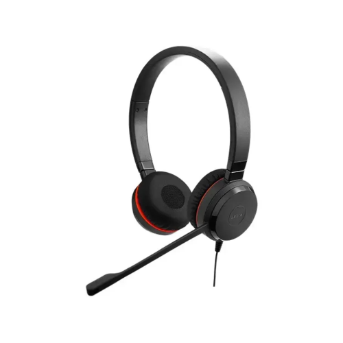Гарнитура офисная проводная Jabra EVOLVE 20 SE MS USB C/A adapter Leather, 28 мм, красная/чёрная — купить в Казахстане | neom.kz