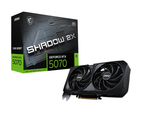Видеокарта MSI GeForce RTX 5070 12G SHADOW 2X OC, 12Gb GDDR7 192-bit 1xHDMI 3xDP