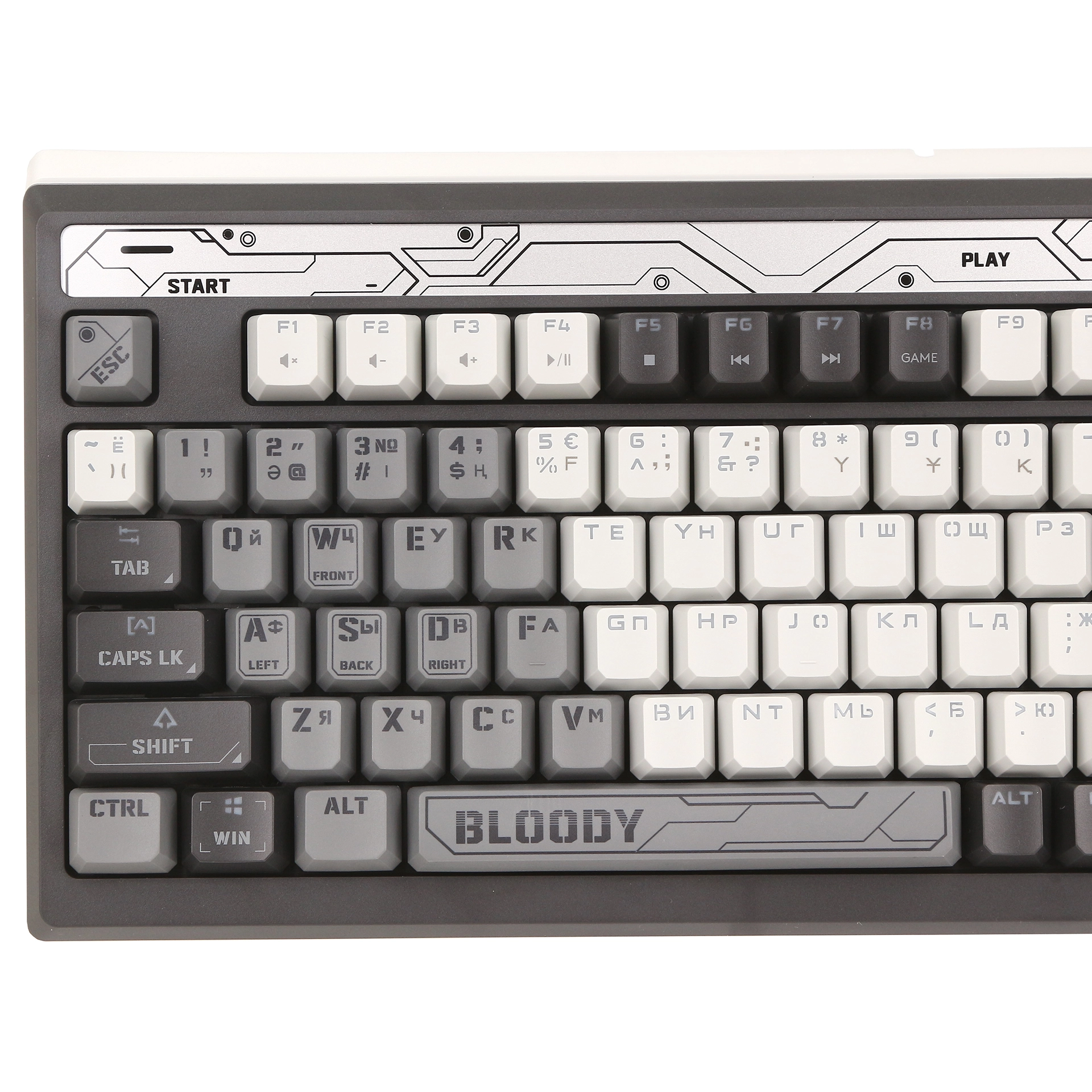 Клавиатура игровая оптико-механическая проводная A4Tech Bloody B950, серая – купить недорого с доставкой по Алматы и Казахстану