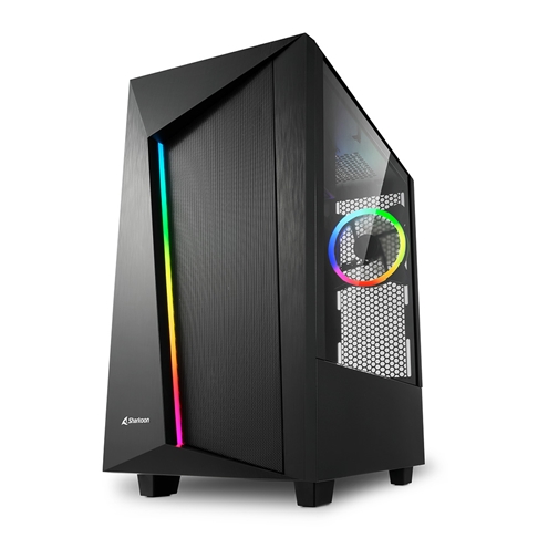 Корпус Sharkoon REV100, ATX, 3x3.5, 2x2.5,2xUSB 3.0, Audio, 452*215*444mm, без БП