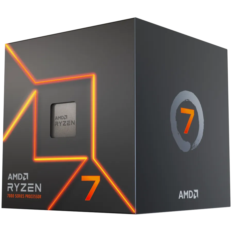 AMD CPU Desktop Ryzen 7 8C/16T 7700 (5.3GHz Max, 40MB,65W,AM5) box, with Radeon Graphics and Wraith Prism Cooler – купить недорого с доставкой по Алматы и Казахстану