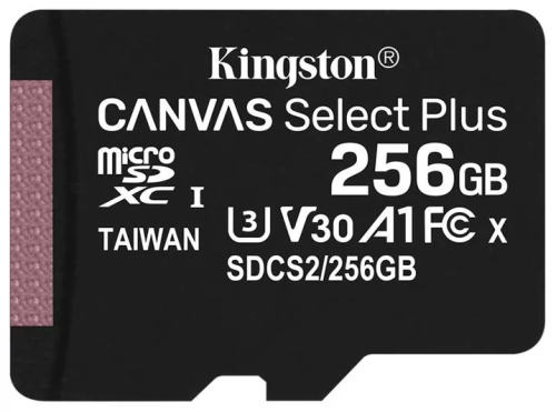 Карта памяти Kingston Canvas Select Plus, Micro SDXC, 256 GB, Class 10 (без адаптера) – купить недорого с доставкой по Алматы и Казахстану