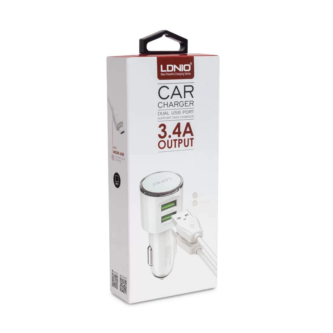 Автомобильное зарядное устройство LDNIO DL-C29 2*USB Type-C Белый – купить недорого с доставкой по Алматы и Казахстану