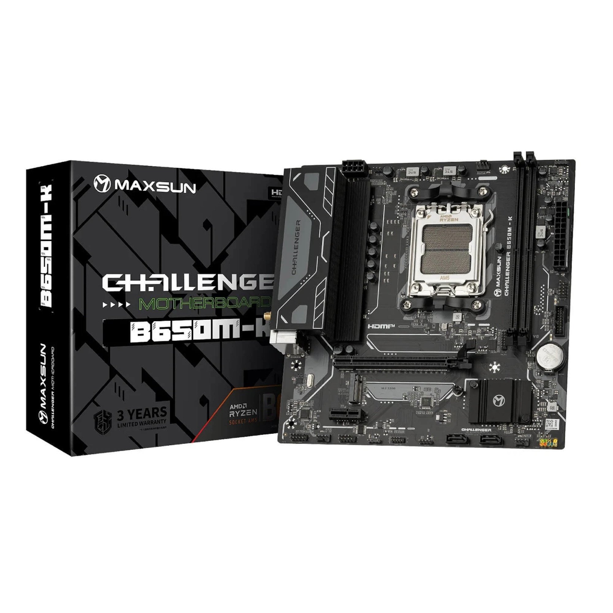Материнская плата MaxSun CHALLENGER B650M AM5 B650 DDR5 Micro ATX фото 3
