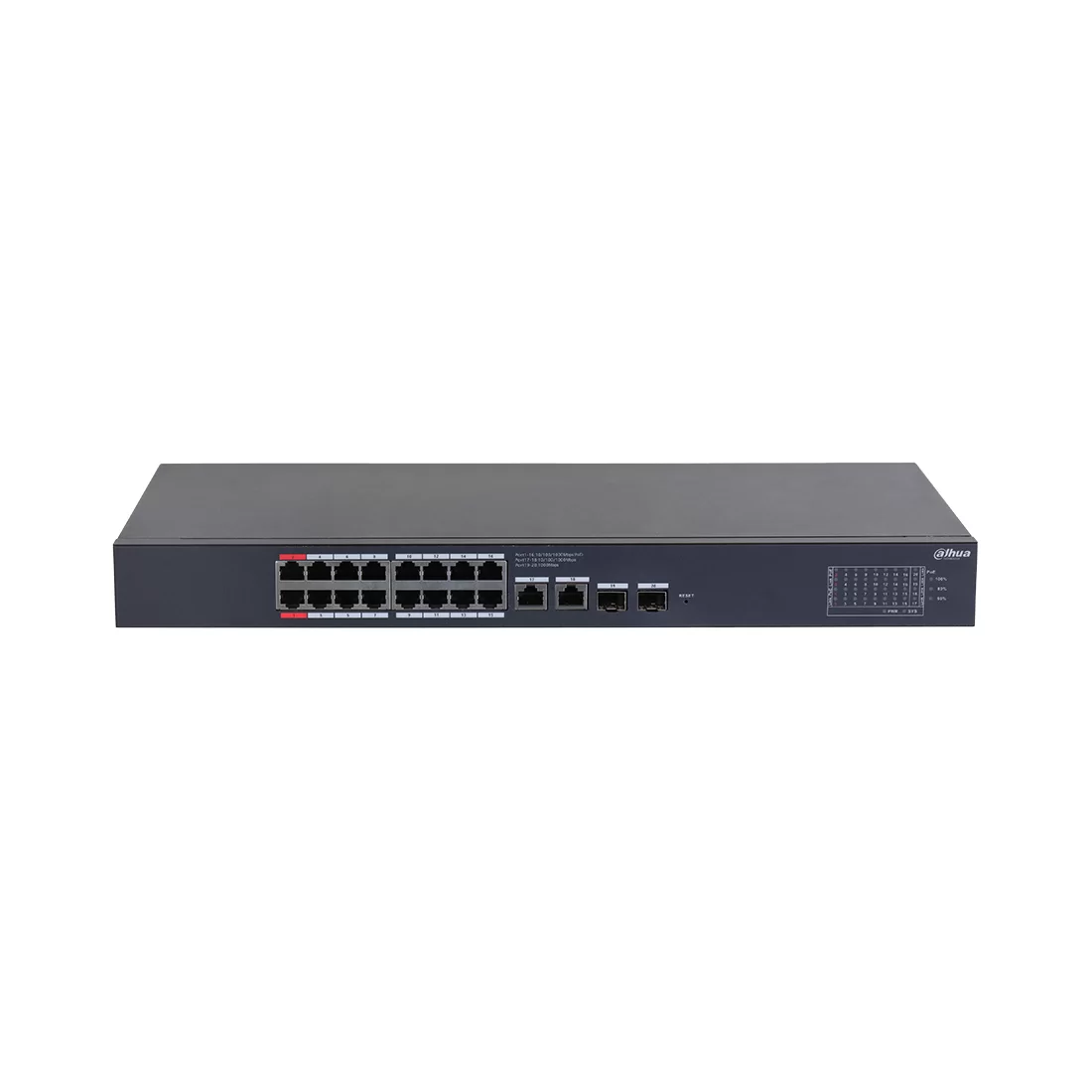 Коммутатор Dahua DH-CS4220-16GT-190, 18 портов 1 Гбит/с, PoE – купить недорого с доставкой по Алматы и Казахстану