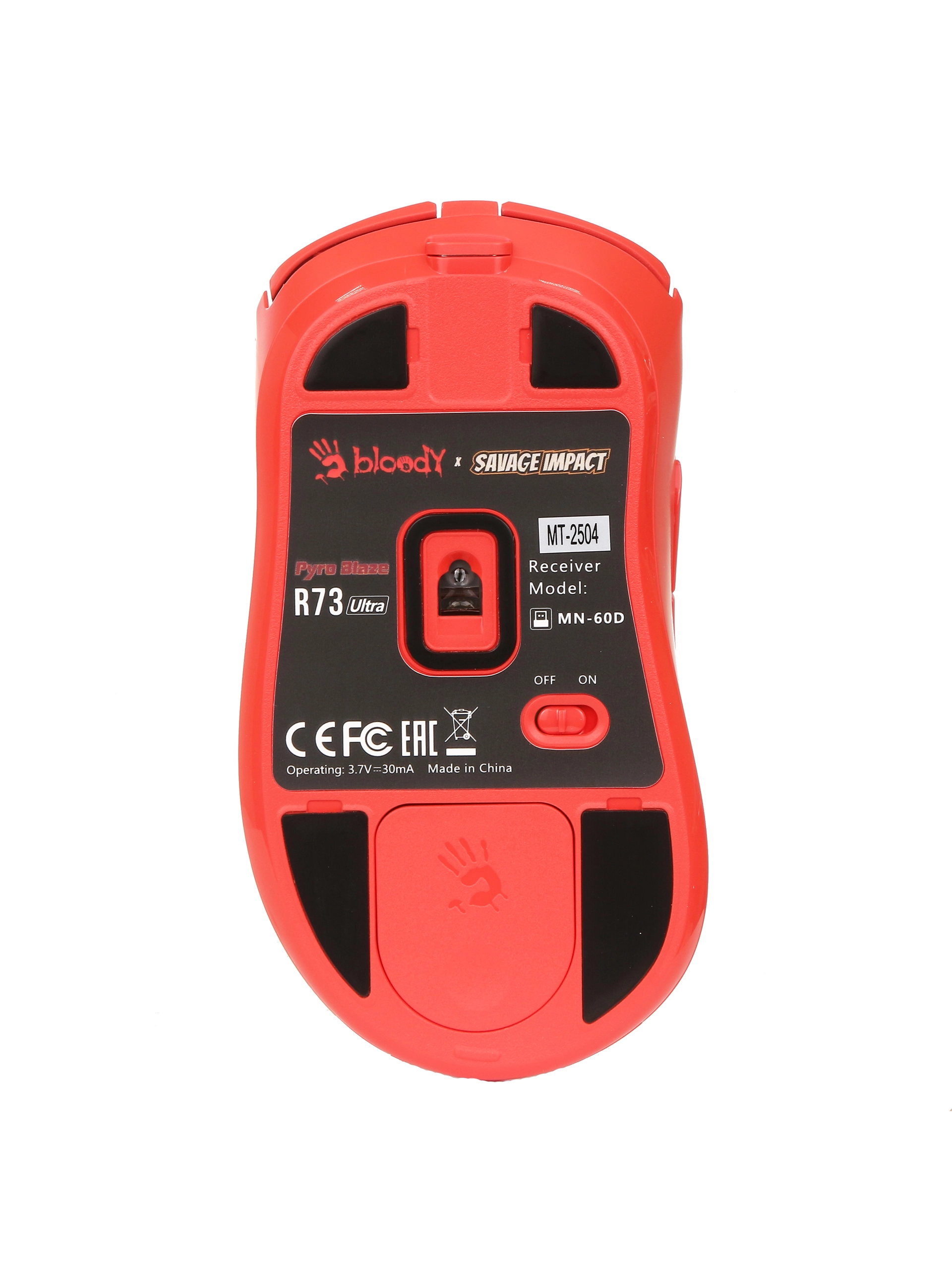 Мышь игровая беспроводная A4Tech Bloody R73 Ultra Pyro Blaze, 8 кнопок, 20000 dpi, красная – купить недорого с доставкой по Алматы и Казахстану фото 5