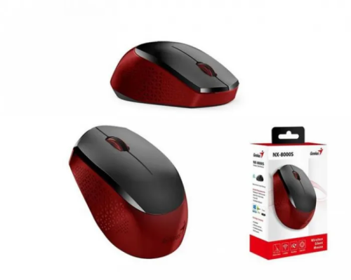 Беспроводная оптическая мышь Genius NX-8000S, 2.4GHz Wireless Silent Mouse , AA x 1, 31030025401, Red — купить в Казахстане | neom.kz