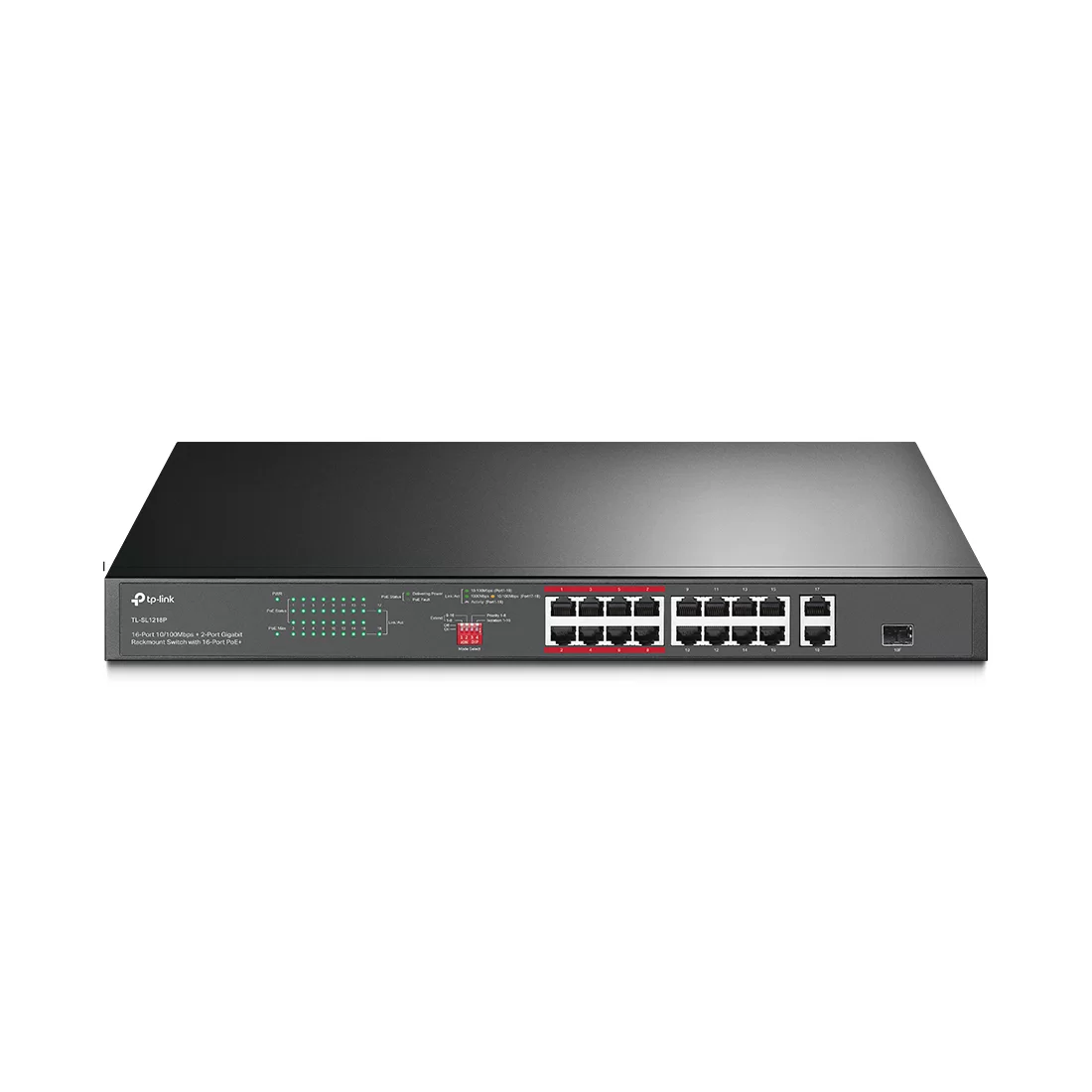 Коммутатор TP-Link TL-SL1218P, 16 портов 100 Мбит/с, 1×SFP, PoE+, неуправляемый – купить недорого с доставкой по Алматы и Казахстану