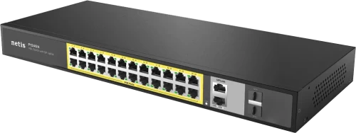 Коммутатор Netis P124GH, 24 порта 100 Мбит/с, 2×SFP, PoE — купить в Казахстане | neom.kz