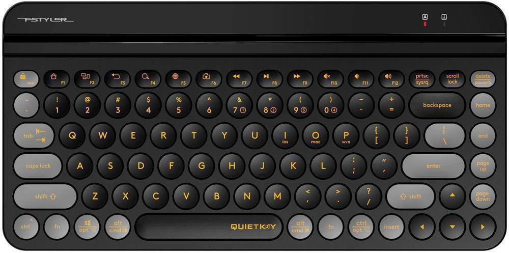 Клавиатура мембранная беспроводная A4Tech Fstyler FBK30 Blackcurrant, 86 клавиш, чёрная — купить в Казахстане | neom.kz