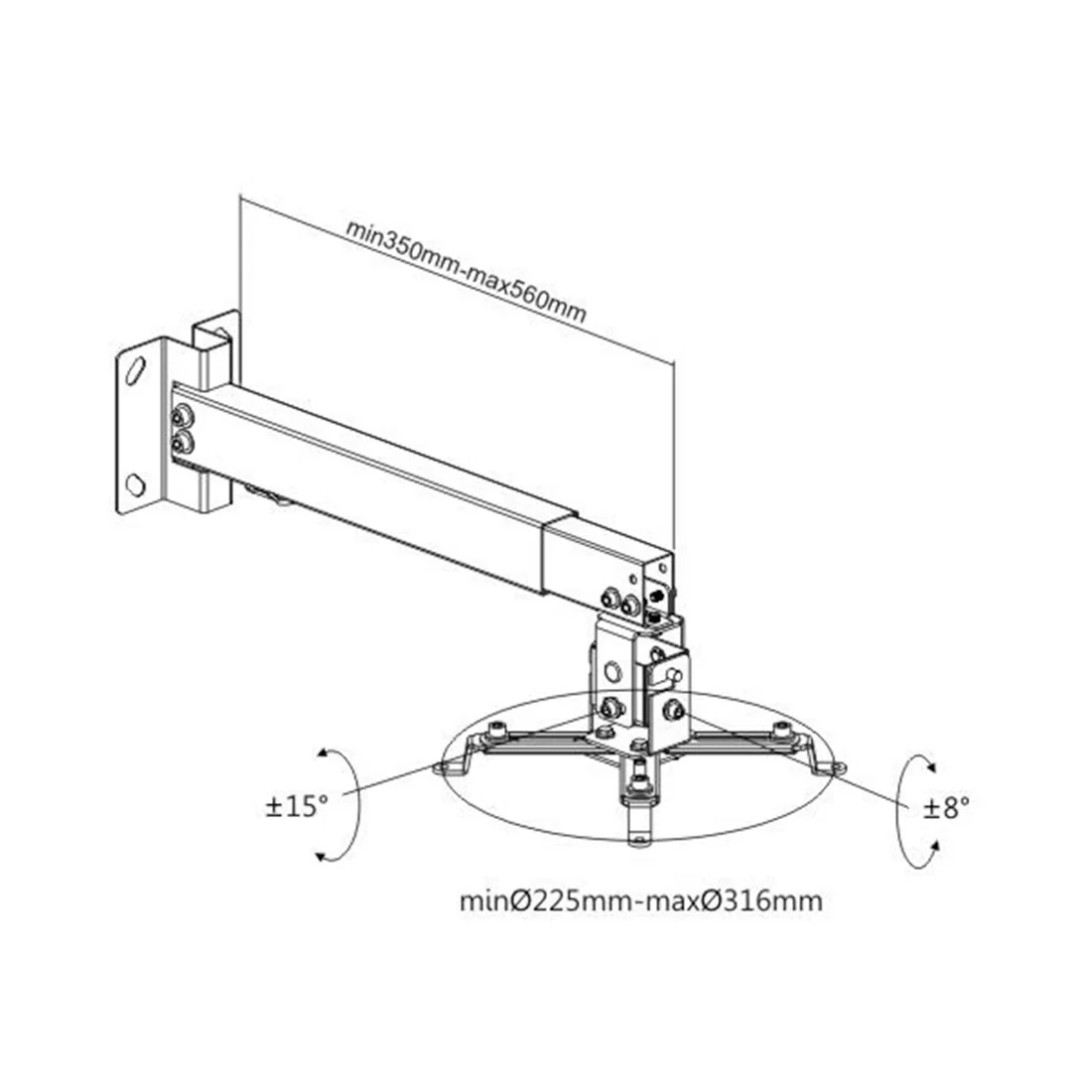Кронштейн потолочный Brateck PRB-2G – купить недорого с доставкой по Алматы и Казахстану