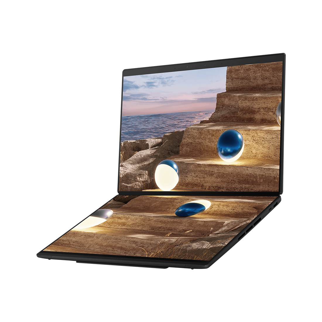Ноутбук ASUS Zenbook Duo UX8407AA-SN152W 14" 3K OLED Core Ultra 9 386H 32GB SSD 1TB Windows 11 Home (UX8407AA-SN152W) – купить недорого с доставкой по Алматы и Казахстану