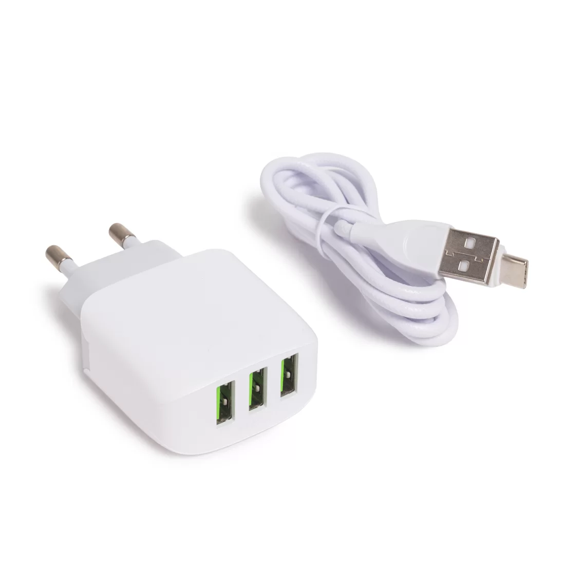 Универсальное зарядное устройство LDNIO A3312 17W Кабель Type-C 1м Белый – купить недорого с доставкой по Алматы и Казахстану