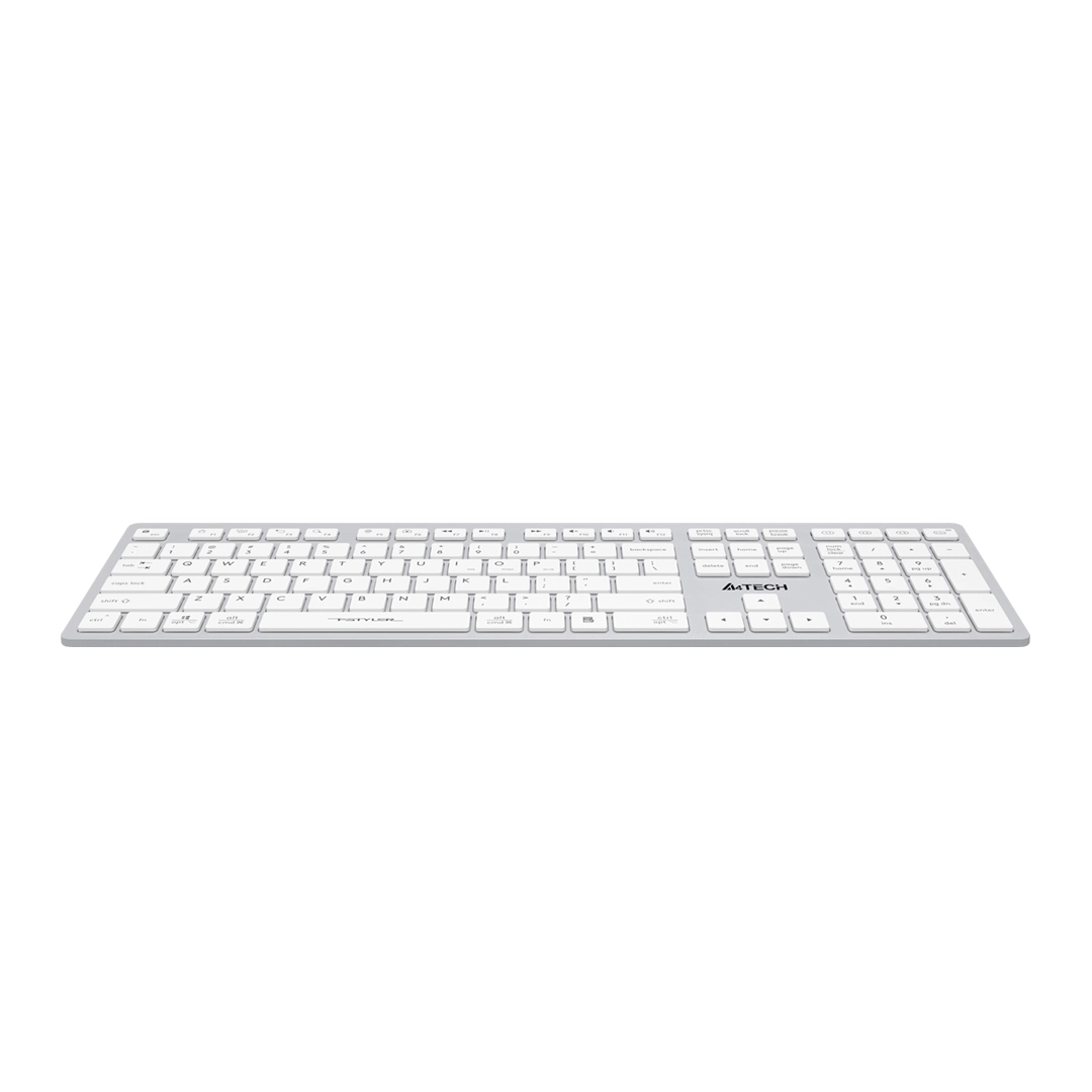 Клавиатура мембранная беспроводная A4Tech Fstyler FBX50C, белая
