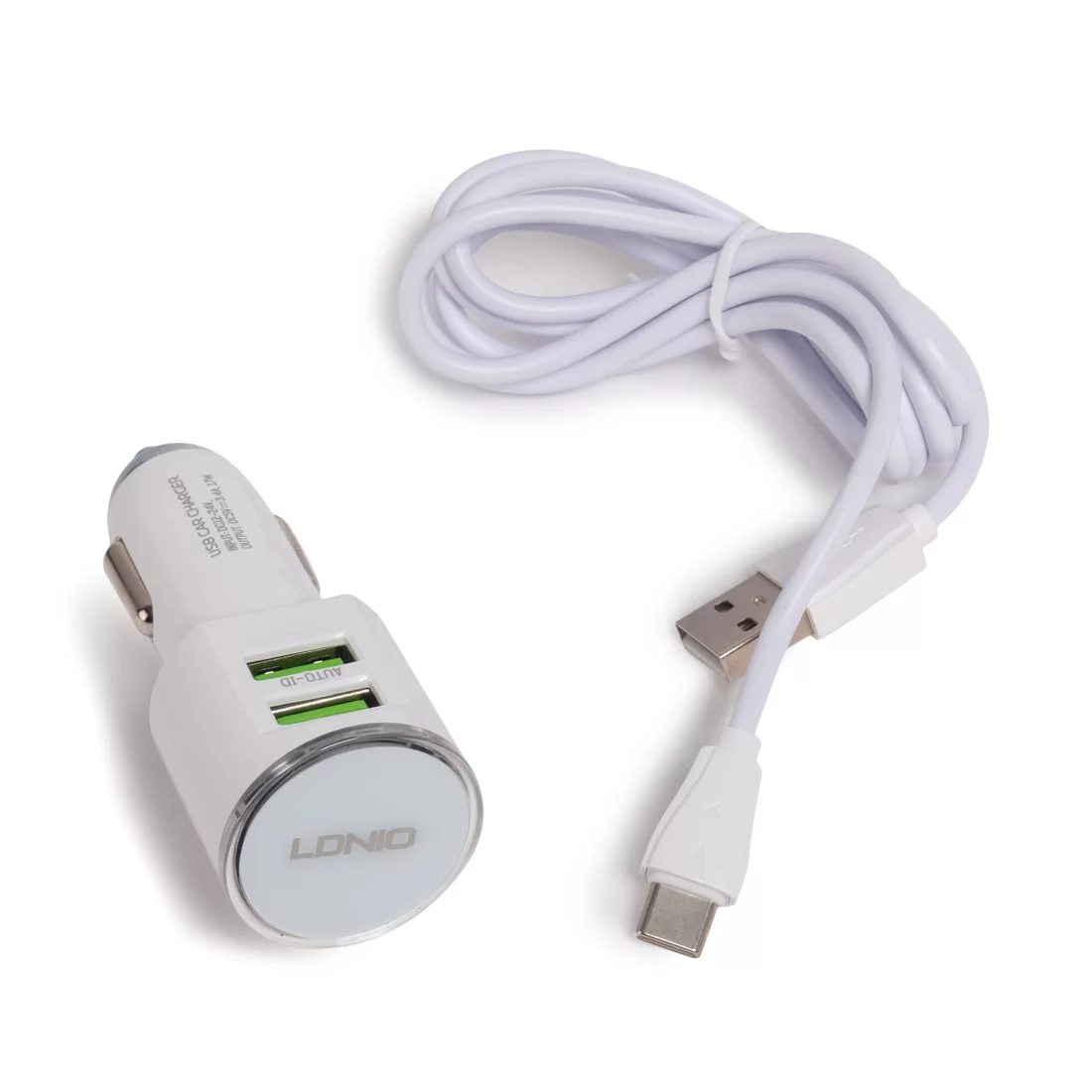 Автомобильное зарядное устройство LDNIO DL-C29 2*USB Type-C Белый – купить недорого с доставкой по Алматы и Казахстану