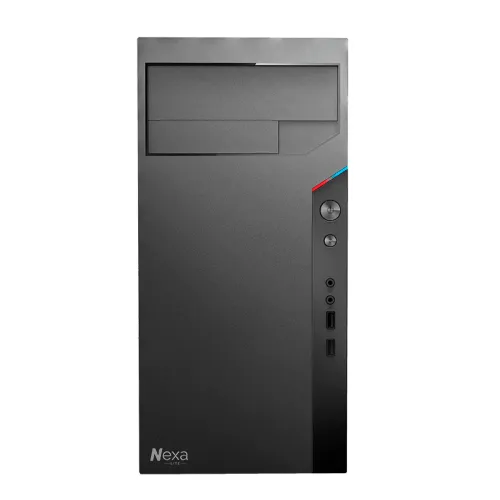 Компьютерный корпус Nexa Lite NL6505, Без БП, 2xUSB2.0, Black, mATX