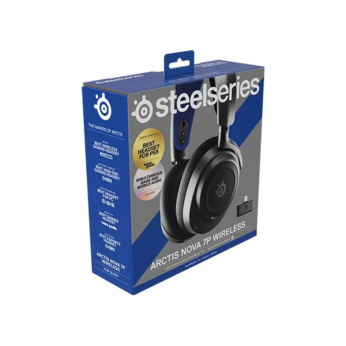 Гарнитура игровая SteelSeries Arctis Nova 7P, 40 мм, 38 ч, синяя/чёрная – купить недорого с доставкой по Алматы и Казахстану фото 3