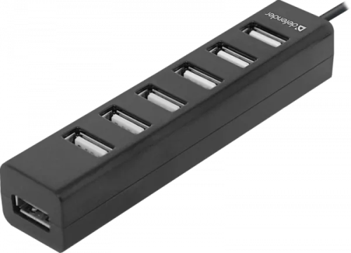 USB-хаб Defender Quadro Swift, 7 портов USB 2.0 — купить в Казахстане | neom.kz