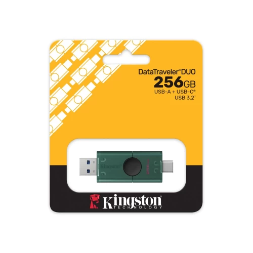Флэш-накопитель Kingston 256Gb USB3.2 Gen2 + Type-C, Data Traveler Duo (Black) — купить в Казахстане | neom.kz