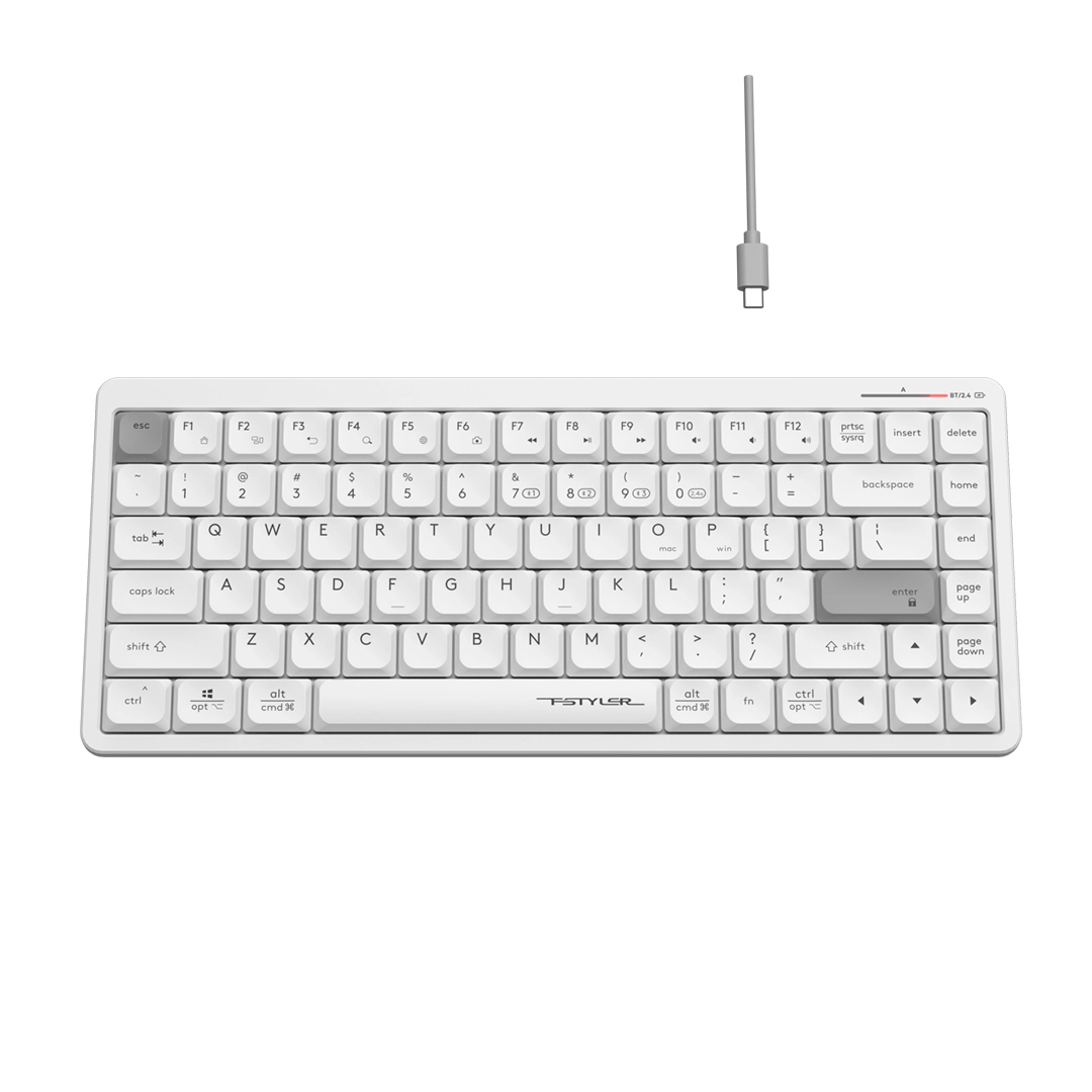 Клавиатура мембранная беспроводная A4Tech Fstyler FBX53C, белая