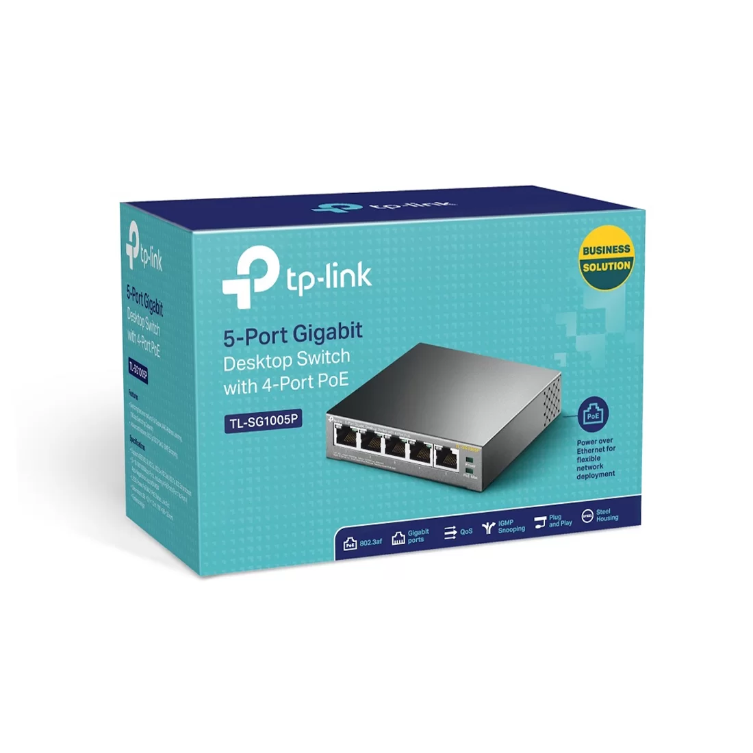 Коммутатор TP-Link TL-SG1005P, 4 порта 1 Гбит/с, PoE, неуправляемый – купить недорого с доставкой по Алматы и Казахстану