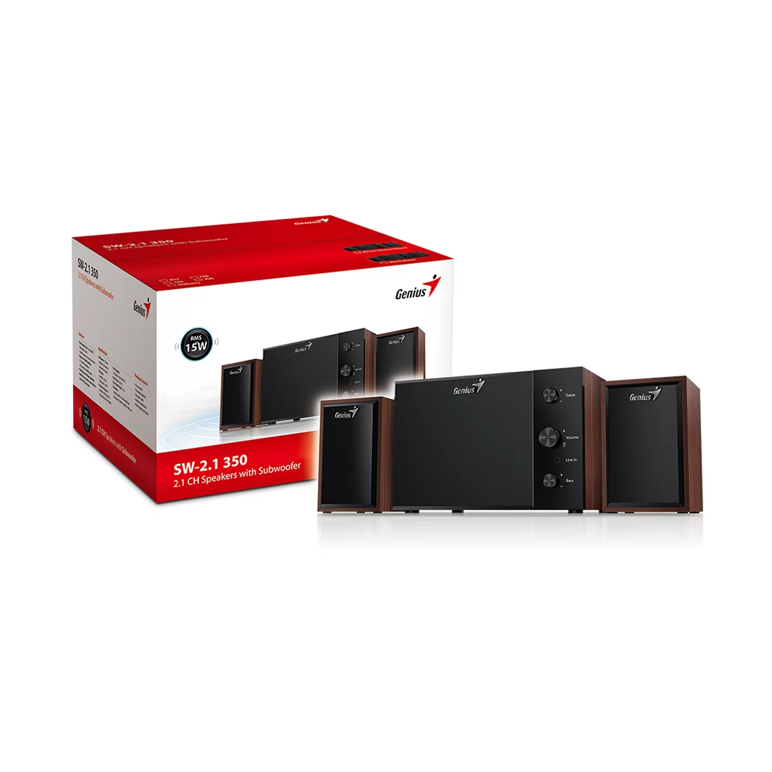 Акустическая система Genius SW-2.1 350 Brown – купить недорого с доставкой по Алматы и Казахстану