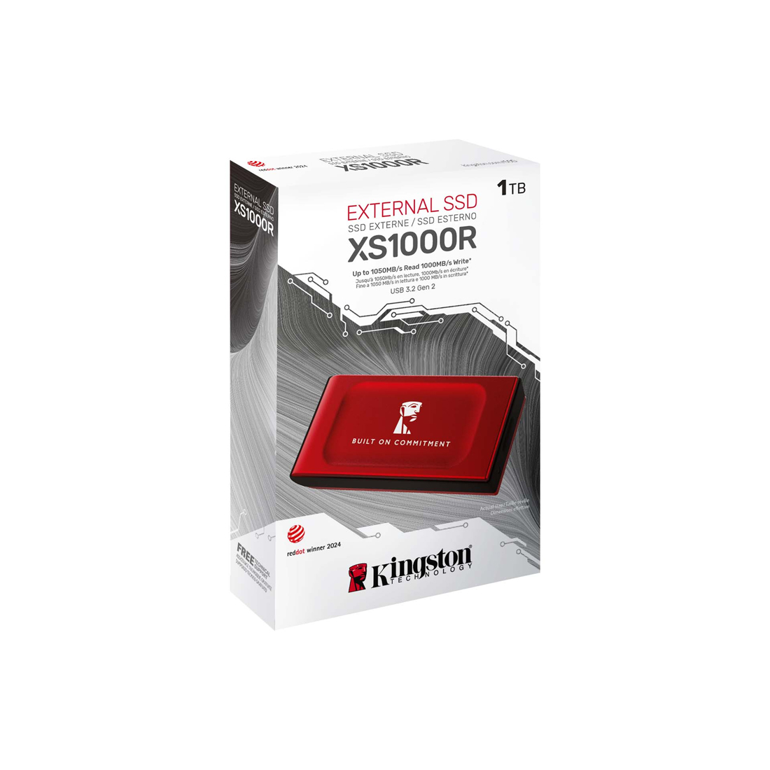 Внешний SSD диск Kingston 1TB XS1000 Красный – купить недорого с доставкой по Алматы и Казахстану