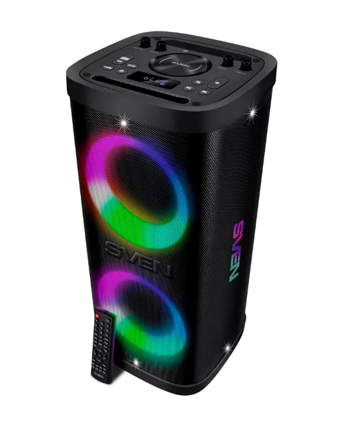 SVEN PS-930, черный, акустическая система, (150W, TWS, IPx4, Bluetooth, FM, USB, microSD, LED-dis – купить недорого с доставкой по Алматы и Казахстану