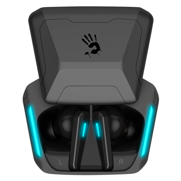 Наушники игровые TWS A4Tech Bloody M70-Black+, чёрные/синие фото 3
