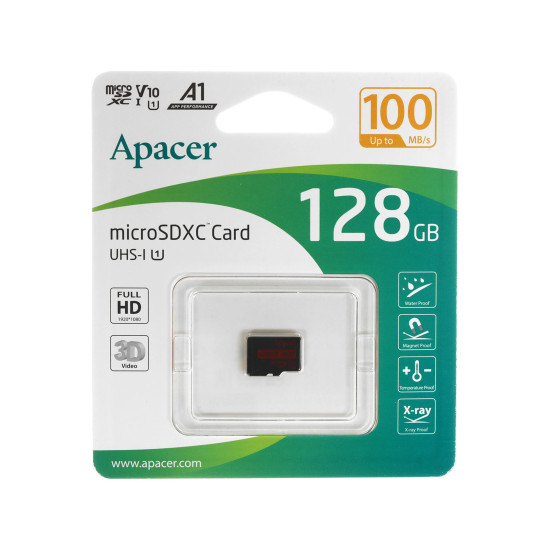 Карта памяти Apacer AP128GMCSX10UB-RA 128GB – купить недорого с доставкой по Алматы и Казахстану