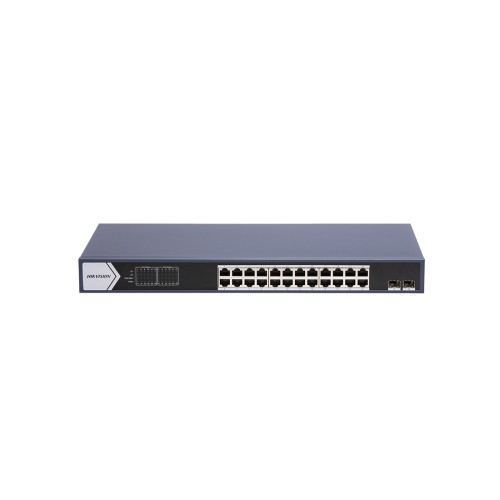 Коммутатор Hikvision DS-3E0526P-E/M(B), 24 порта 1 Гбит/с, 1×SFP, PoE+, неуправляемый — купить в Казахстане | neom.kz