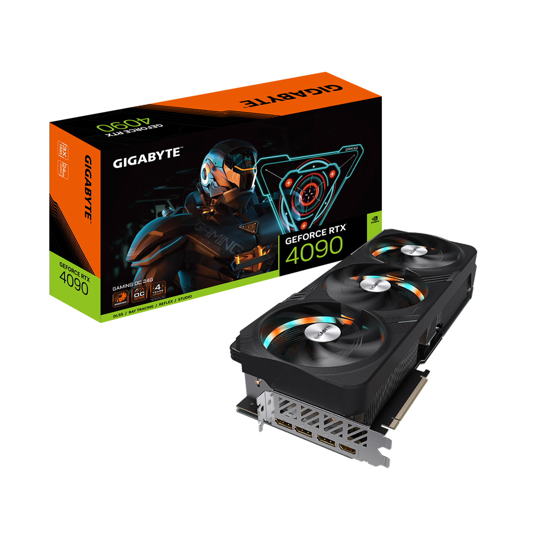 Видеокарта Gigabyte (GV-N4090GAMING OC-24GD) RTX4090 GAMING OC 24G фото 3