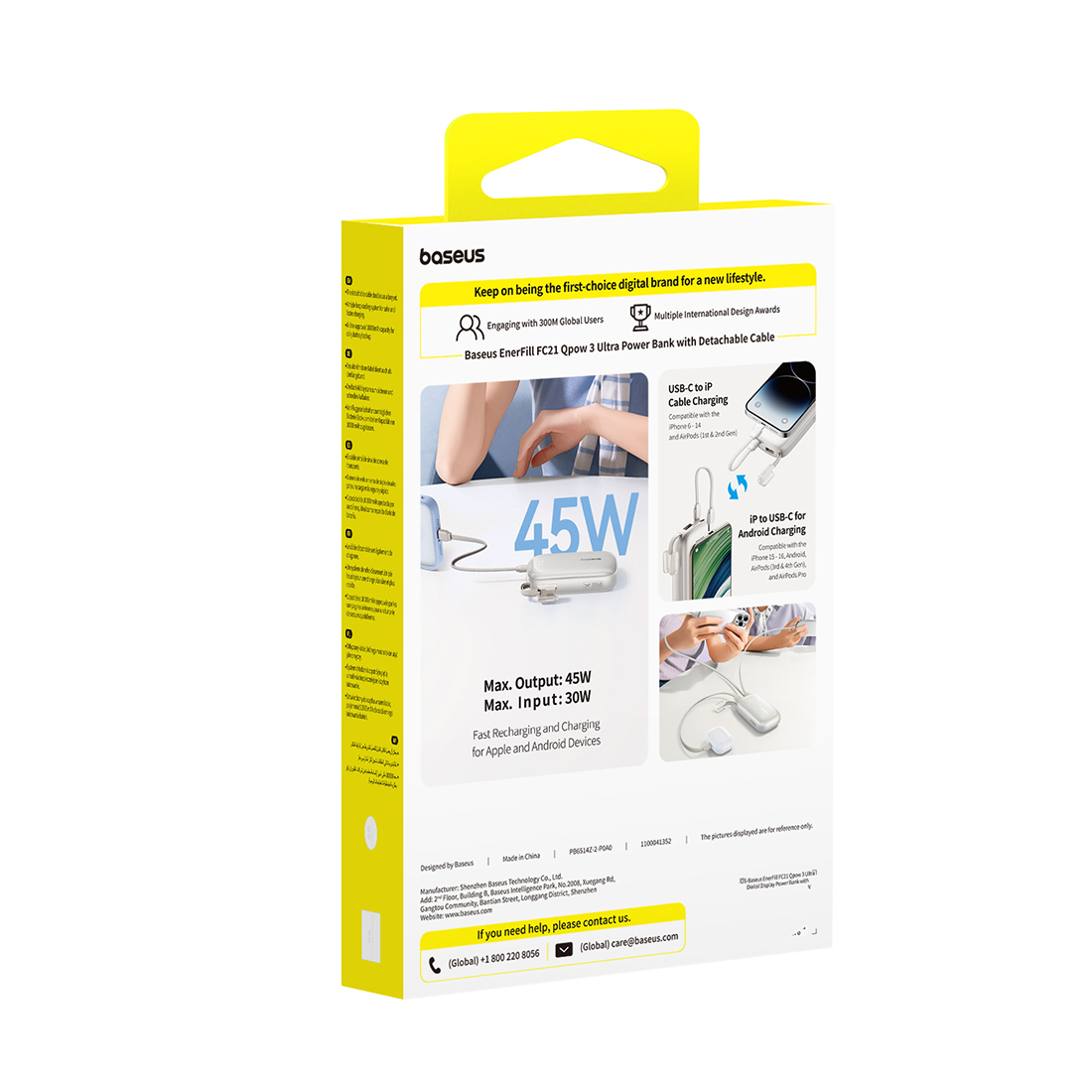 Внешний аккумулятор Baseus EnerFill FC21 Qpow 3 Ultra 10000mAh 45W Titanium (E0027Q01) – купить недорого с доставкой по Алматы и Казахстану