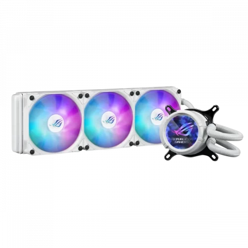 СЖО ASUS ROG STRIX LC III 360 ARGB WHT, AIO, 3xROG STRIX AF-12S ARGB FAN, 1700/AM5, WHITE, BOX — купить в Казахстане | neom.kz