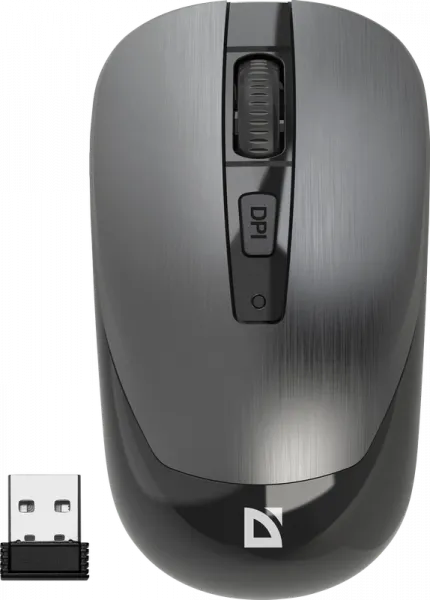 Мышь беспроводная Defender Wave MM-995, 4 кнопки, 1600 dpi, серая — купить в Казахстане | neom.kz
