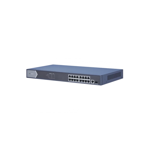 Коммутатор Hikvision DS-3E0518P-E/M, 16 портов 1 Гбит/с, 2×SFP, PoE, неуправляемый — купить в Казахстане | neom.kz