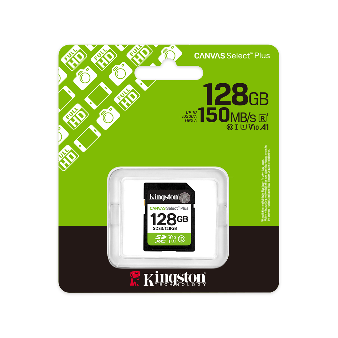 Карта памяти Kingston SDS3/128GB Canvas Select Plus C10 UHS-I U1 V10 128GB – купить недорого с доставкой по Алматы и Казахстану