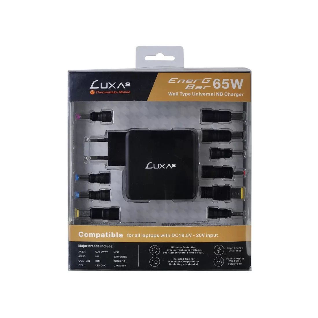 Адаптер питания для ноутбуков Thermaltake LUXA2 EnerG Bar 65W – купить недорого с доставкой по Алматы и Казахстану