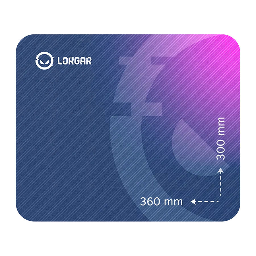 Lorgar Main 133, Gaming mouse pad, High-speed surface, Purple anti-slip rubber base, size: 360mm x 300mm x 3mm, weight 0.2kg – купить недорого с доставкой по Алматы и Казахстану