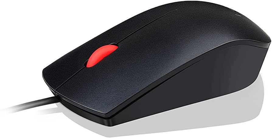 Мышь проводная Lenovo Essential USB, 3 кнопки, 1600 dpi, чёрная — купить в Казахстане | neom.kz