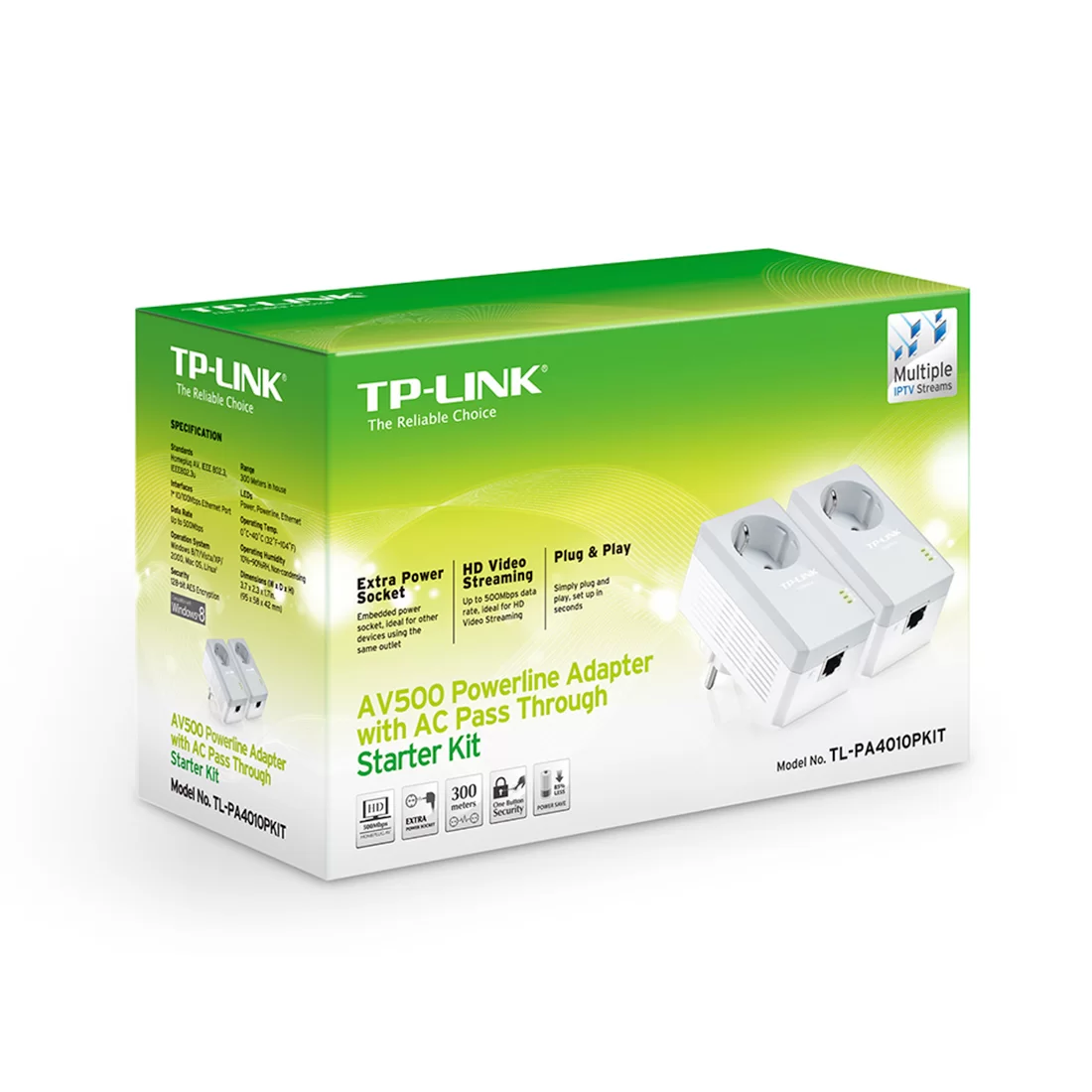 Комплект Powerline адаптеров TP-Link TL-PA4010PKIT – купить недорого с доставкой по Алматы и Казахстану фото 2