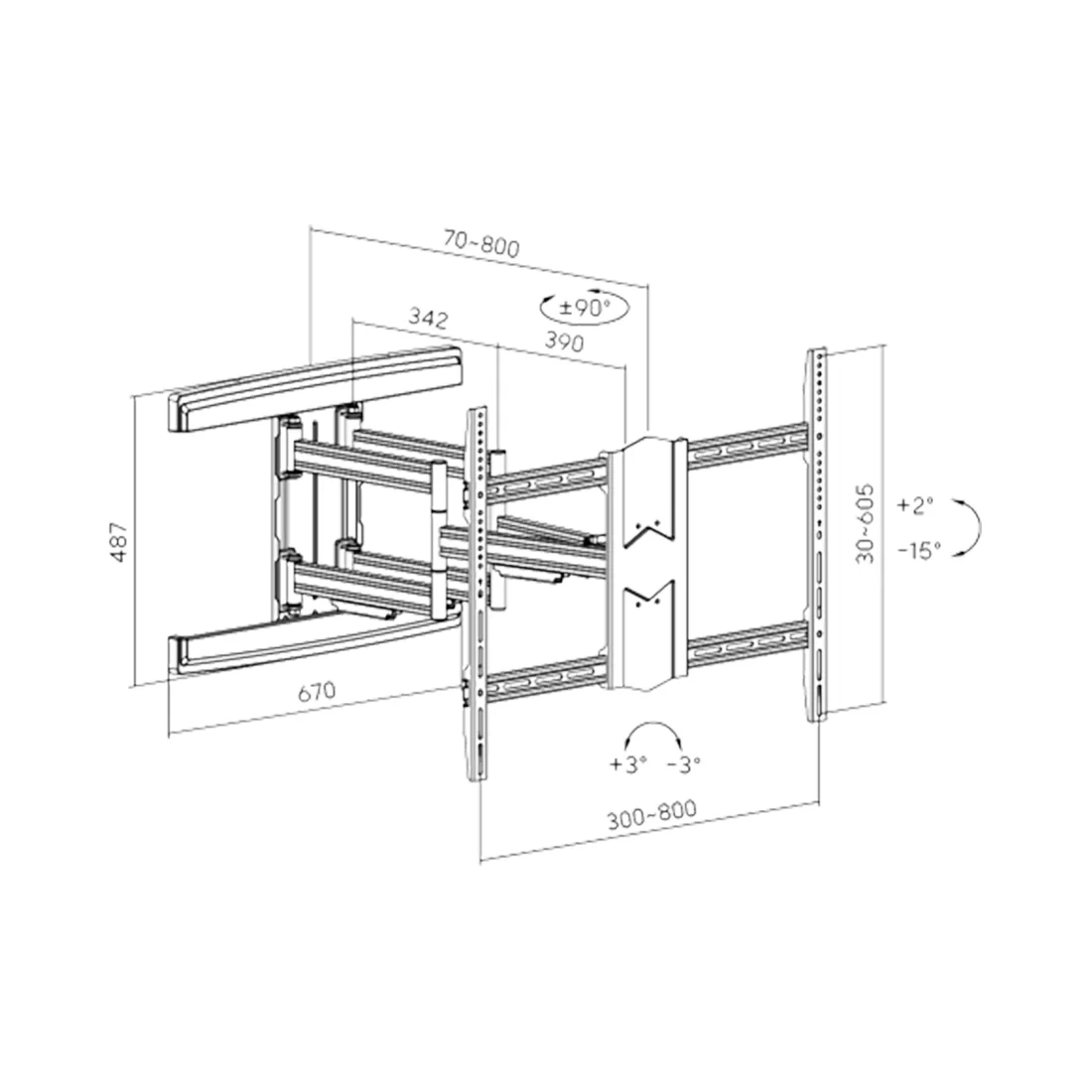 Кронштейн Brateck LPA57-686A для ТВ и мониторов, 60"-100" – купить недорого с доставкой по Алматы и Казахстану