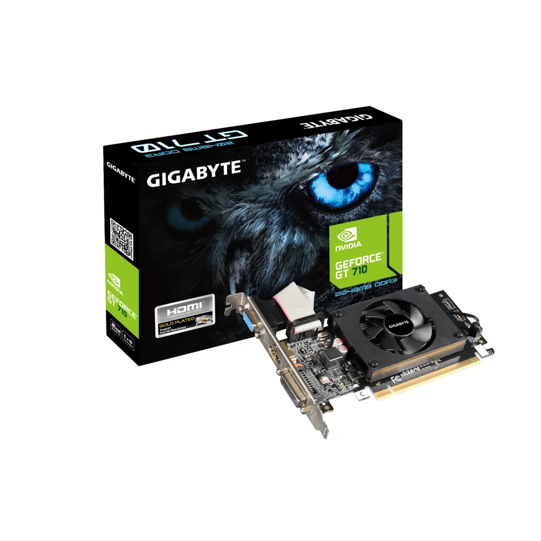 Видеокарта Gigabyte GeForce GT 710 Low Profile 2GB DDR3 (GV-N710D3-2GL) фото 3
